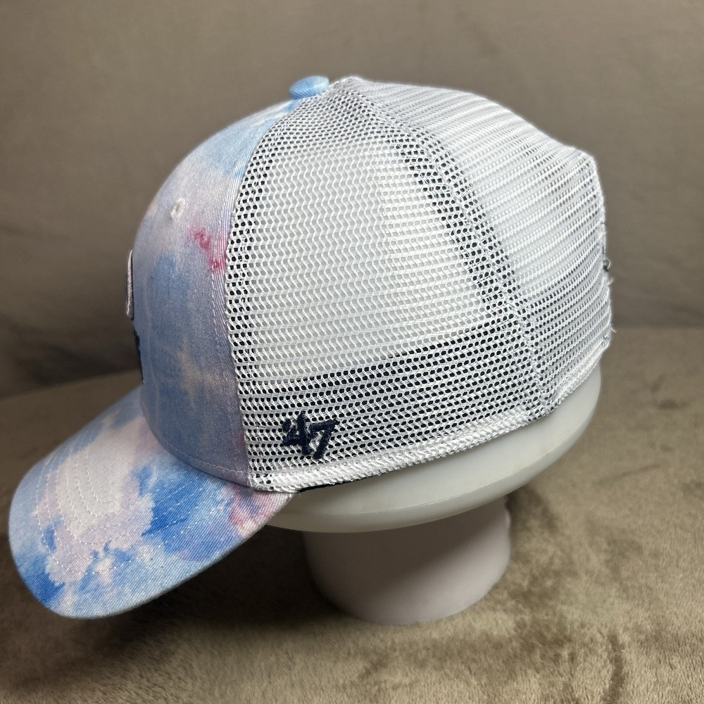 Kentucky Derby 47 Brand Womens Trucker Hat Snapback Blue Pink Tie Dye Ca - Picture 2 of 7